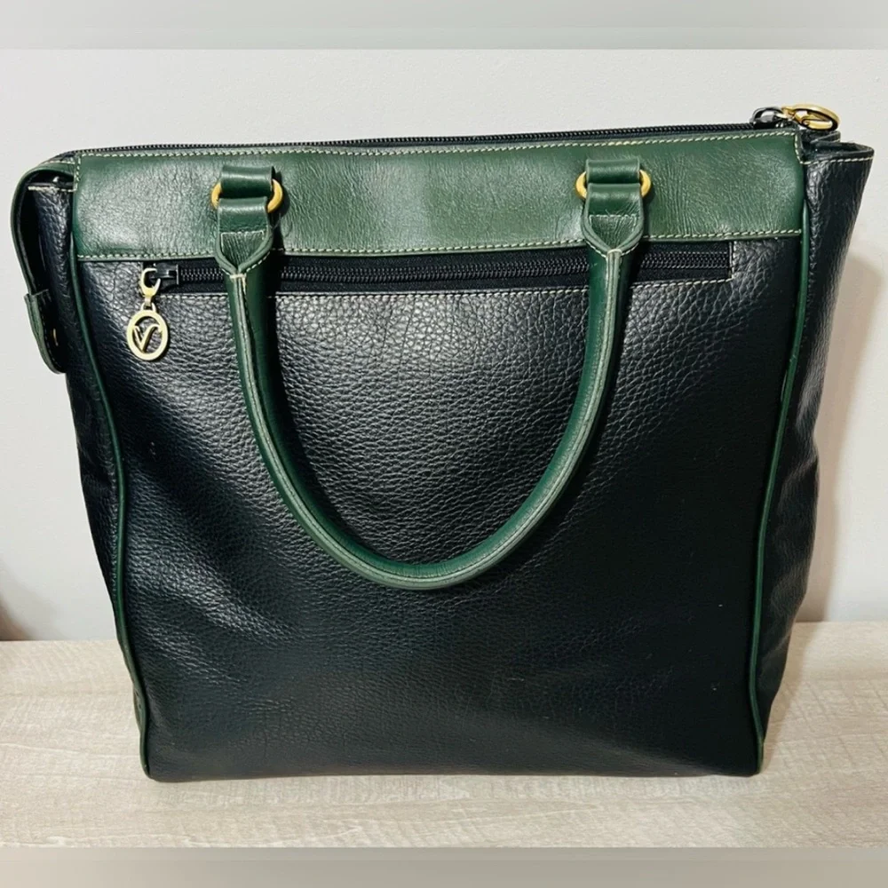 Vintage Rudolph Valentino Black Leather Bag - Picture 5 of 12